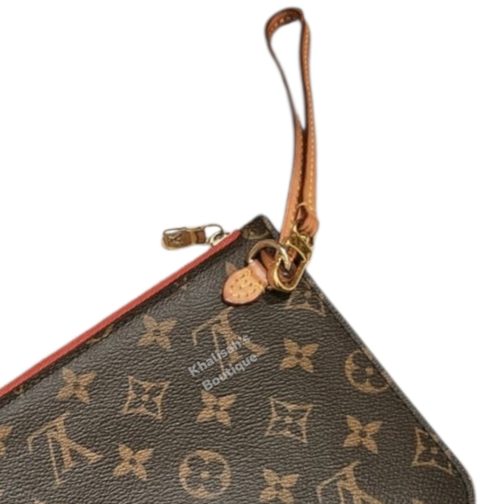 Authentic LV Louis Vuitton Monogram Neverfull MM GM Pochette Hot PINK - Picture 5 of 16